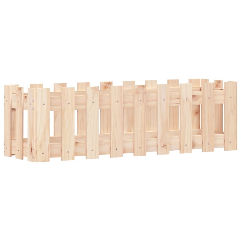 vidaXL Ζαρντινιέρα Υπερυψωμένη Σχ Φράχτη 100 x 30 x 30 εκ. Μασίφ Πεύκο