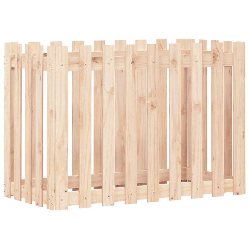 vidaXL Ζαρντινιέρα Υπερυψωμένη Σχ Φράχτη 100 x 50 x 70 εκ. Μασίφ Πεύκο