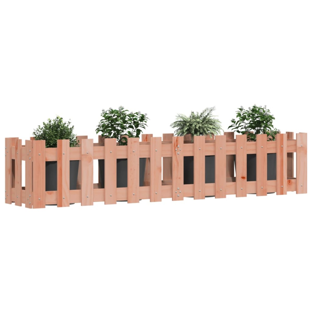 vidaXL Ζαρντινιέρα Υπερυψωμένη Φράχτης 150x30x30 εκ Μασίφ Ψευδοτσούγκα