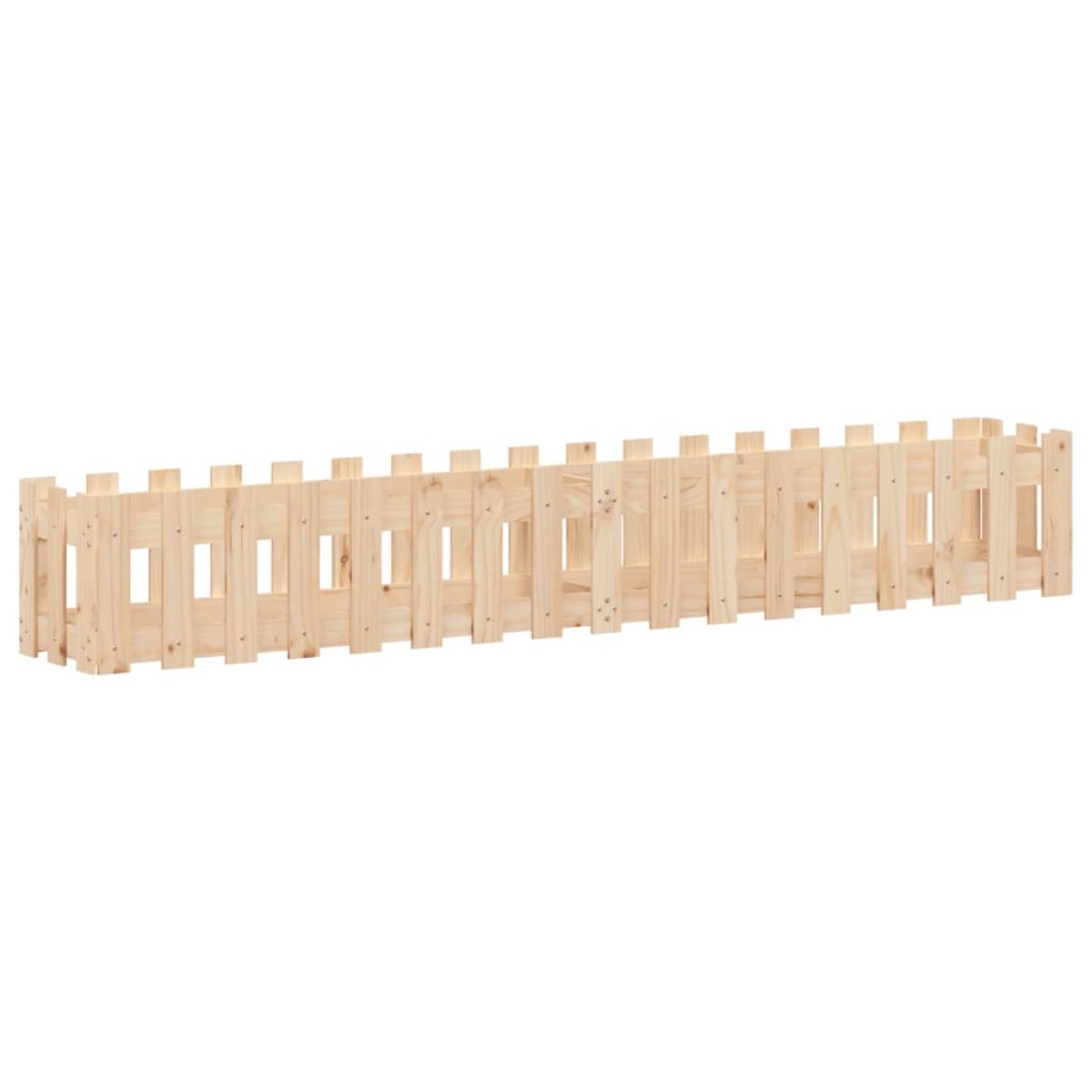 vidaXL Ζαρντινιέρα Υπερυψωμένη Σχ Φράχτη 200 x 30 x 30 εκ. Μασίφ Πεύκο