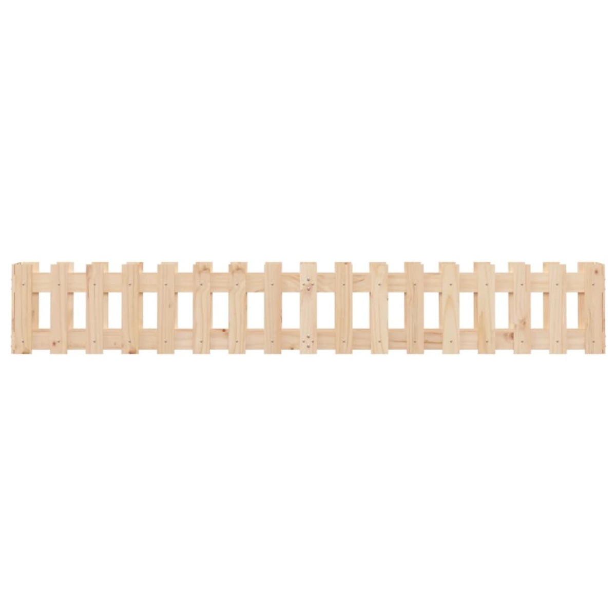 vidaXL Ζαρντινιέρα Υπερυψωμένη Σχ Φράχτη 200 x 30 x 30 εκ. Μασίφ Πεύκο