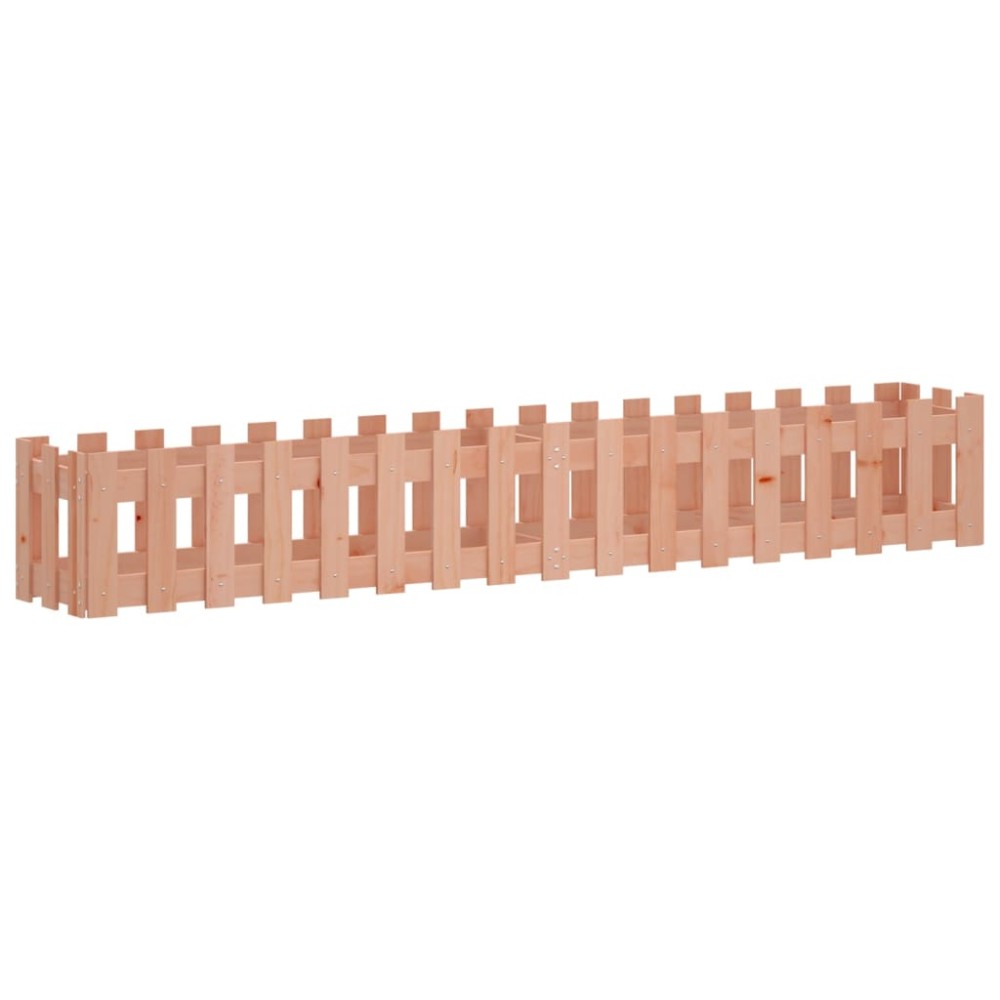 vidaXL Ζαρντινιέρα με Σχέδιο Φράχτη 200x30x30 εκ. Μασίφ Ψευδοτσούγκα