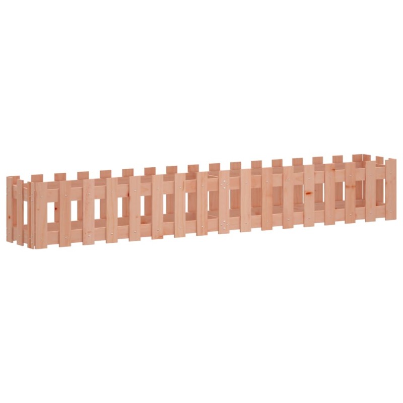 vidaXL Ζαρντινιέρα με Σχέδιο Φράχτη 200x30x30 εκ. Μασίφ Ψευδοτσούγκα