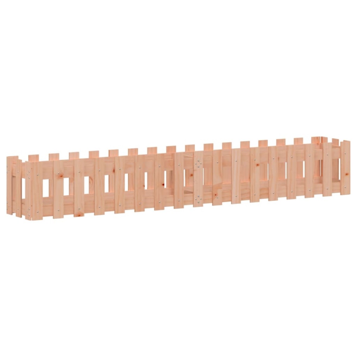 vidaXL Ζαρντινιέρα με Σχέδιο Φράχτη 200x30x30 εκ. Μασίφ Ψευδοτσούγκα