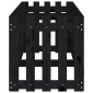 vidaXL Ζαρντινιέρα με Σχέδιο Φράχτη Μαύρη 200x50x50 εκ. Μασίφ Πεύκο