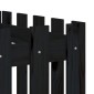 vidaXL Ζαρντινιέρα με Σχέδιο Φράχτη Μαύρη 200x50x50 εκ. Μασίφ Πεύκο