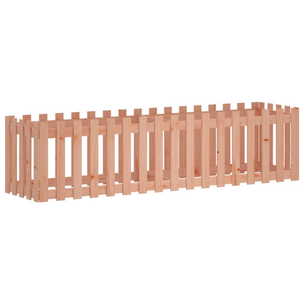 vidaXL Ζαρντινιέρα Υπερυψωμένη Φράχτης 200x50x50 εκ Μασίφ Ψευδοτσούγκα