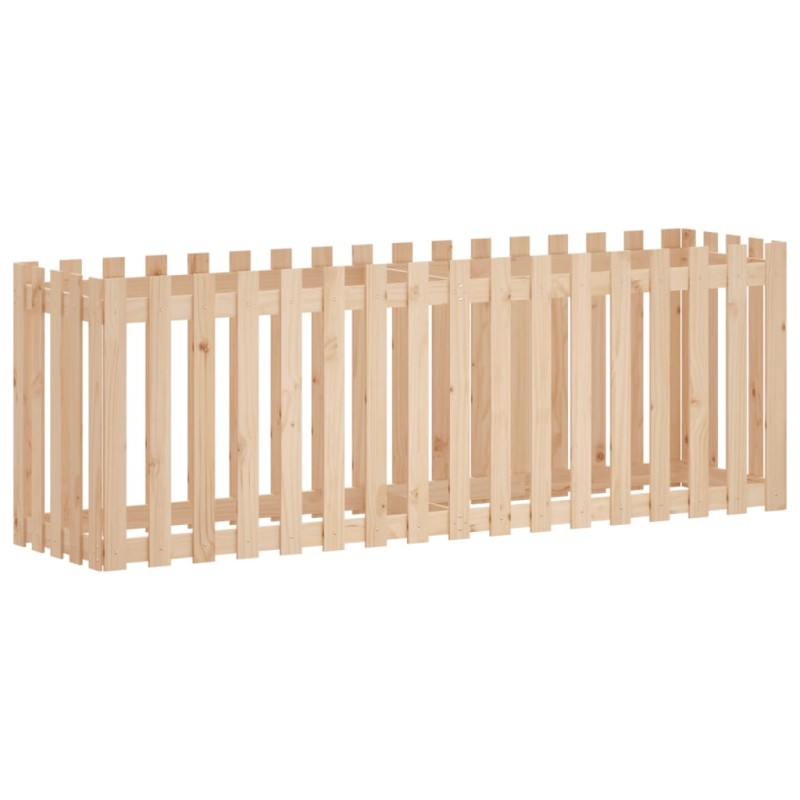 vidaXL Ζαρντινιέρα Υπερυψωμένη Σχ Φράχτη 200 x 50 x 70 εκ. Μασίφ Πεύκο
