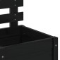 vidaXL Ζαρντινιέρα με Ράφι Μαύρη 39x39,5x114εκ. από Μασίφ Ξύλο Πεύκου