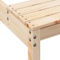 vidaXL Τραπέζι Πικνίκ 110 x 134 x 75 εκ. από Μασίφ Ξύλο Πεύκου