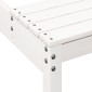 vidaXL Τραπέζι Πικνίκ Λευκό 110 x 134 x 75 εκ. από Μασίφ Ξύλο Πεύκου