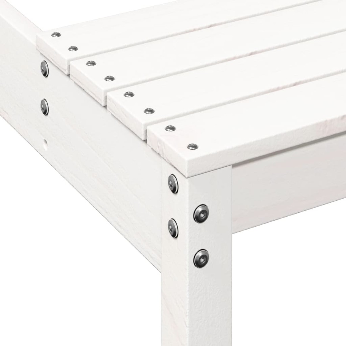 vidaXL Τραπέζι Πικνίκ Λευκό 160 x 134 x 75 εκ. από Μασίφ Ξύλο Πεύκου