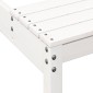 vidaXL Τραπέζι Πικνίκ Λευκό 160 x 134 x 75 εκ. από Μασίφ Ξύλο Πεύκου