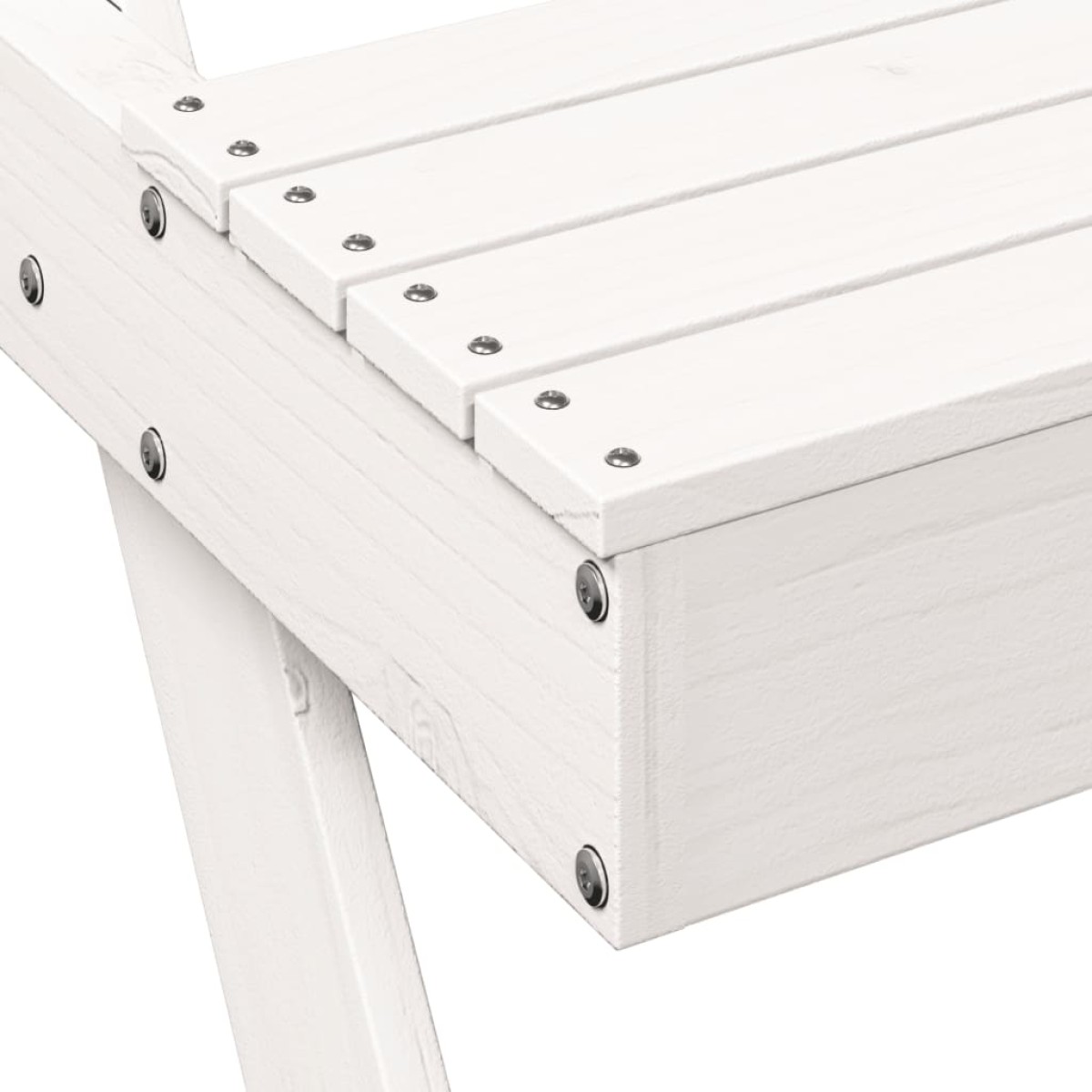 vidaXL Τραπέζι Πικνίκ Λευκό 105 x 134 x 75 εκ. από Μασίφ Ξύλο Πεύκου