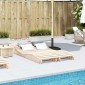 vidaXL Ξαπλώστρες 2 τεμ. 205x60x31,5 εκ. από Μασίφ Ξύλο Πεύκου