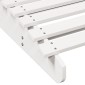 vidaXL Ξαπλώστρα Λευκό 205x60x31,5 εκ. από Μασίφ Ξύλο Πεύκου