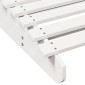 vidaXL Ξαπλώστρα Λευκό 205x70x31,5 εκ. από Μασίφ Ξύλο Πεύκου