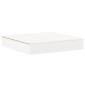 vidaXL Αμμοδόχος με Κάλυμμα Λευκή 111x111x19,5 εκ. Μασίφ Ξύλο Πεύκου