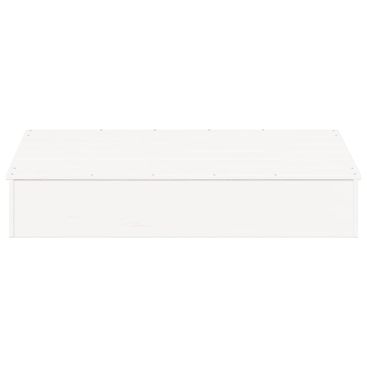 vidaXL Αμμοδόχος με Κάλυμμα Λευκή 111x111x19,5 εκ. Μασίφ Ξύλο Πεύκου