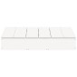 vidaXL Αμμοδόχος με Κάλυμμα Λευκή 111x111x19,5 εκ. Μασίφ Ξύλο Πεύκου