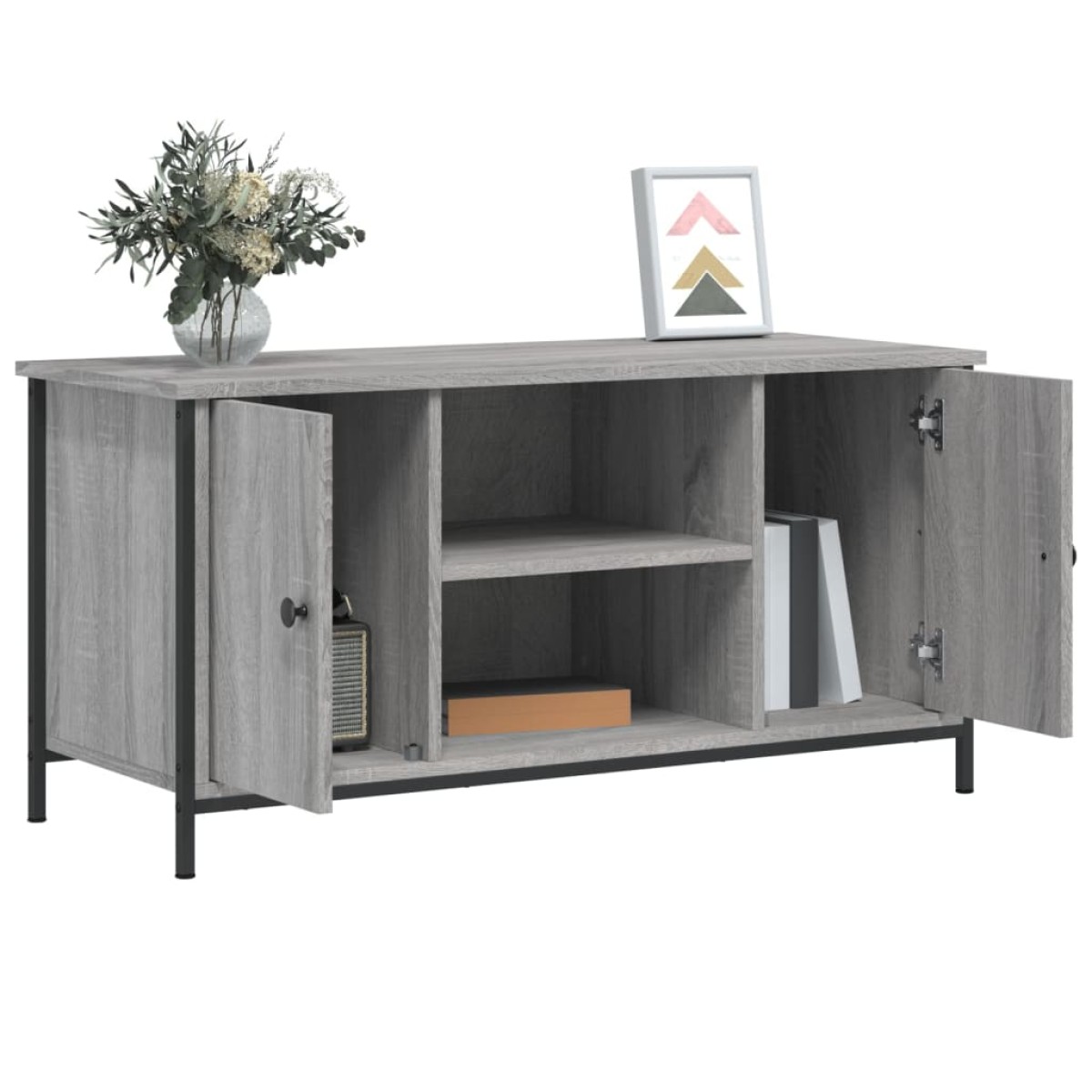 vidaXL Έπιπλο Τηλεόρασης Γκρι Sonoma 100x40x50 εκ. από Επεξεργ. Ξύλο