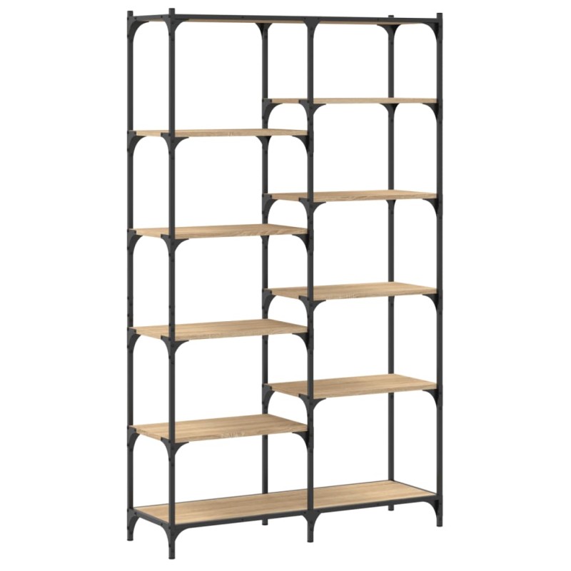 vidaXL Βιβλιοθήκη Sonoma Δρυς 100x32x170 εκ. Επεξεργ. Ξύλο / Σίδηρος