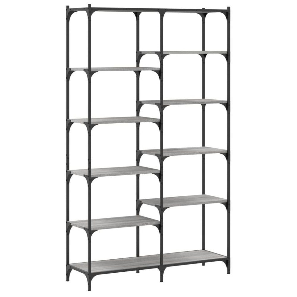 vidaXL Βιβλιοθήκη Γκρι Sonoma 100x32x170 εκ. Επεξεργ. Ξύλο / Σίδηρος