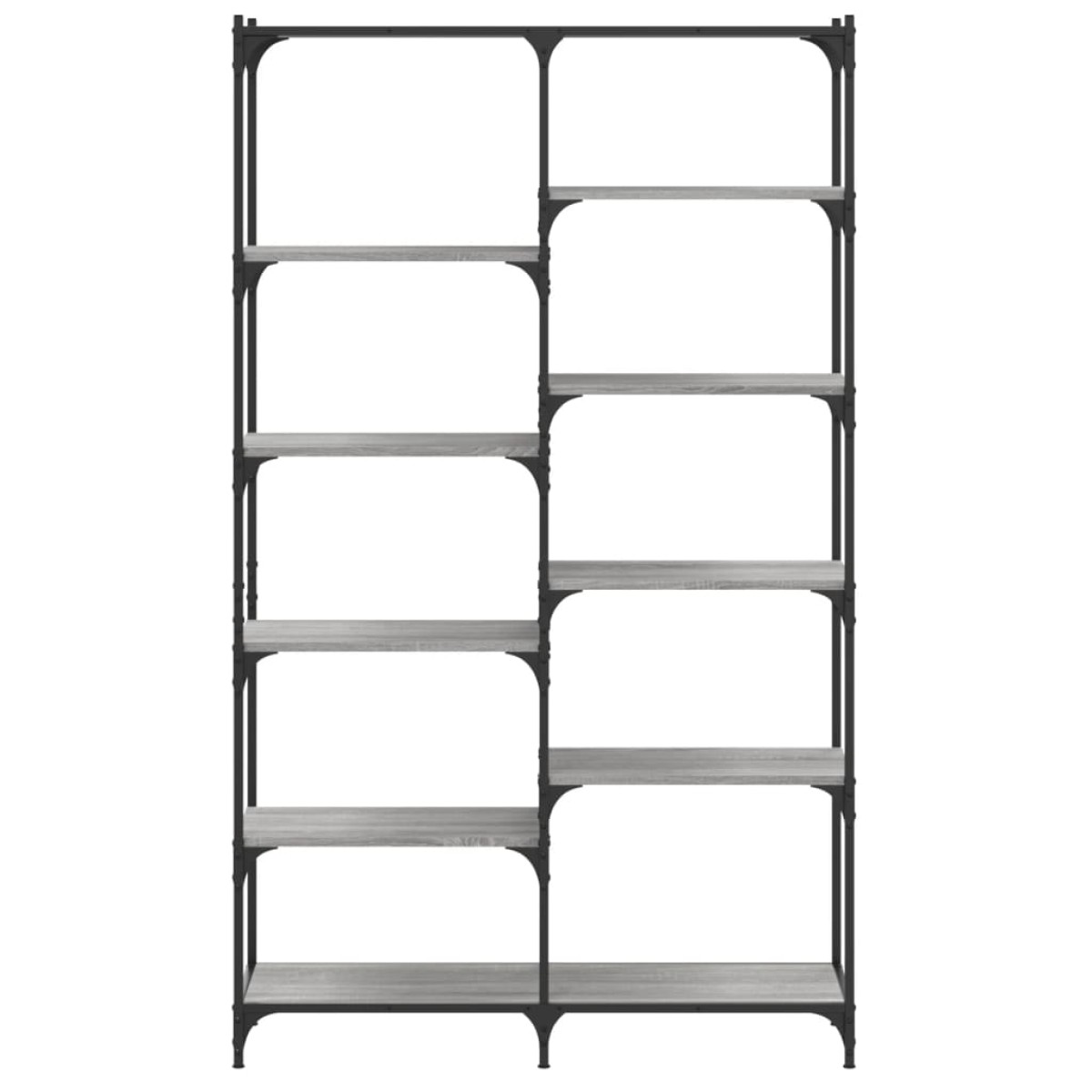 vidaXL Βιβλιοθήκη Γκρι Sonoma 100x32x170 εκ. Επεξεργ. Ξύλο / Σίδηρος