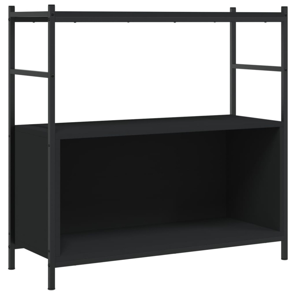 vidaXL Βιβλιοθήκη Μαύρη 80x30x78,5 εκ. Επεξεργασμένο Ξύλο / Σίδηρος