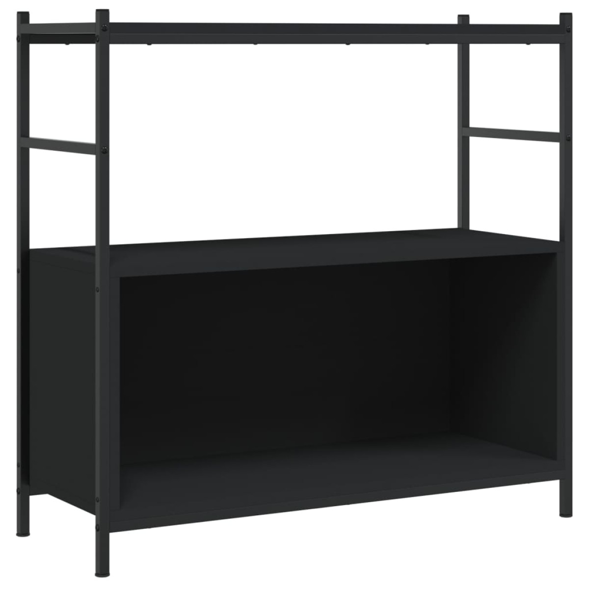 vidaXL Βιβλιοθήκη Μαύρη 80x30x78,5 εκ. Επεξεργασμένο Ξύλο / Σίδηρος