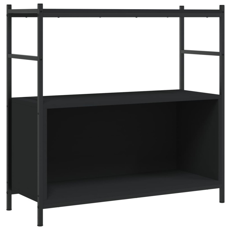 vidaXL Βιβλιοθήκη Μαύρη 80x30x78,5 εκ. Επεξεργασμένο Ξύλο / Σίδηρος