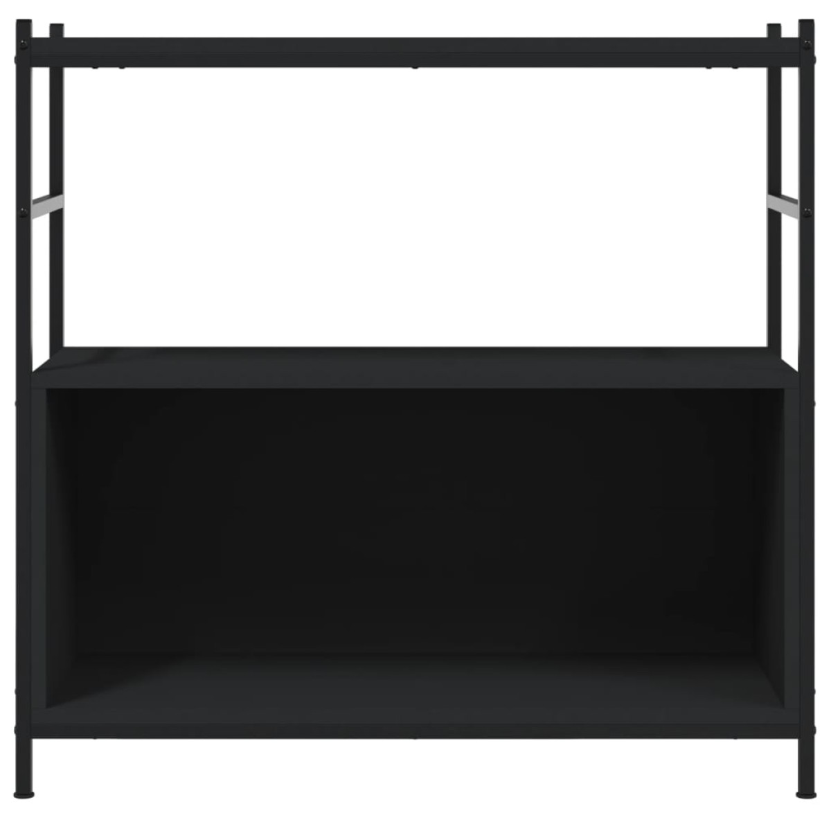 vidaXL Βιβλιοθήκη Μαύρη 80x30x78,5 εκ. Επεξεργασμένο Ξύλο / Σίδηρος