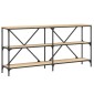 vidaXL Τραπέζι Κονσόλα Sonoma Δρυς 160x30x75 εκ. Επεξ. Ξύλο/Σίδηρος