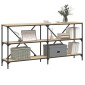 vidaXL Τραπέζι Κονσόλα Sonoma Δρυς 160x30x75 εκ. Επεξ. Ξύλο/Σίδηρος