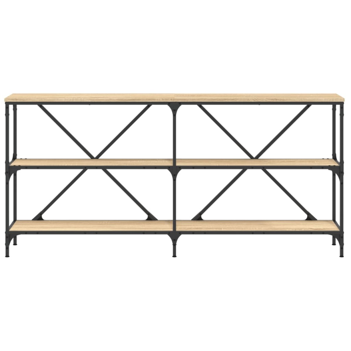 vidaXL Τραπέζι Κονσόλα Sonoma Δρυς 160x30x75 εκ. Επεξ. Ξύλο/Σίδηρος