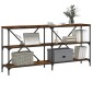 vidaXL Τραπέζι Κονσόλα Sonoma Δρυς 160x30x75 εκ. Επεξ. Ξύλο/Σίδηρος