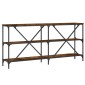 vidaXL Τραπέζι Κονσόλα Sonoma Δρυς 160x30x75 εκ. Επεξ. Ξύλο/Σίδηρος