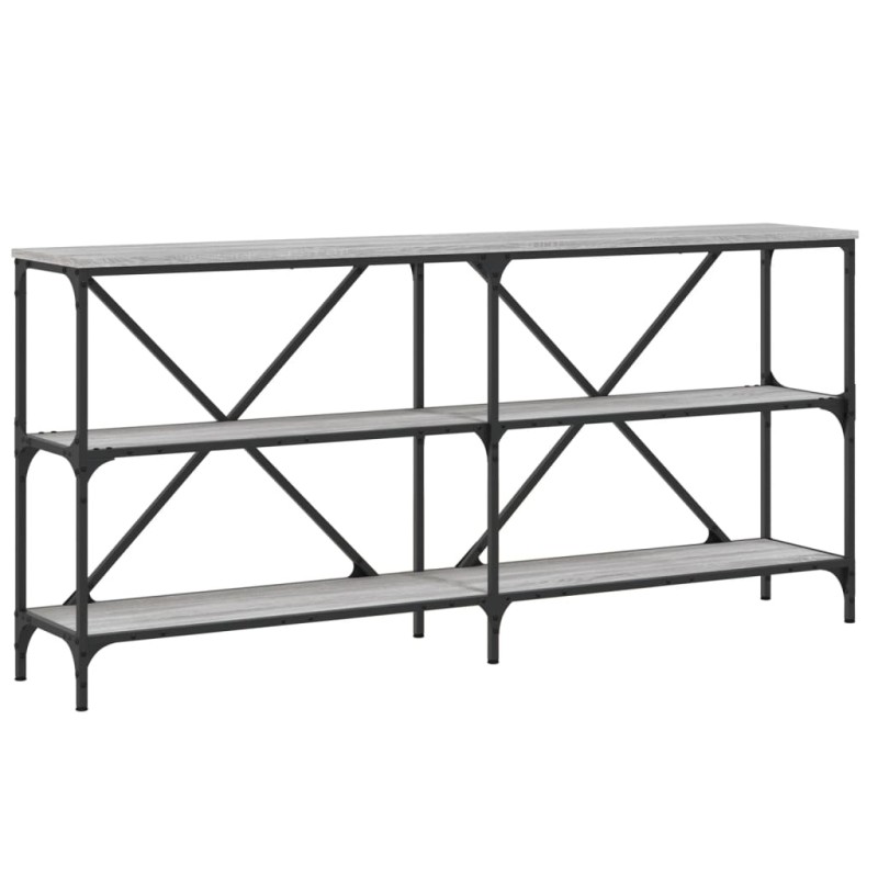 vidaXL Τραπέζι Κονσόλα Γκρι Sonoma 160x30x75 εκ. Επεξ. Ξύλο/Σίδηρος