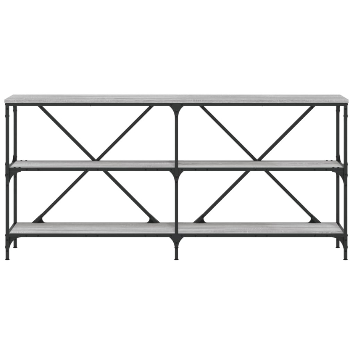 vidaXL Τραπέζι Κονσόλα Γκρι Sonoma 160x30x75 εκ. Επεξ. Ξύλο/Σίδηρος