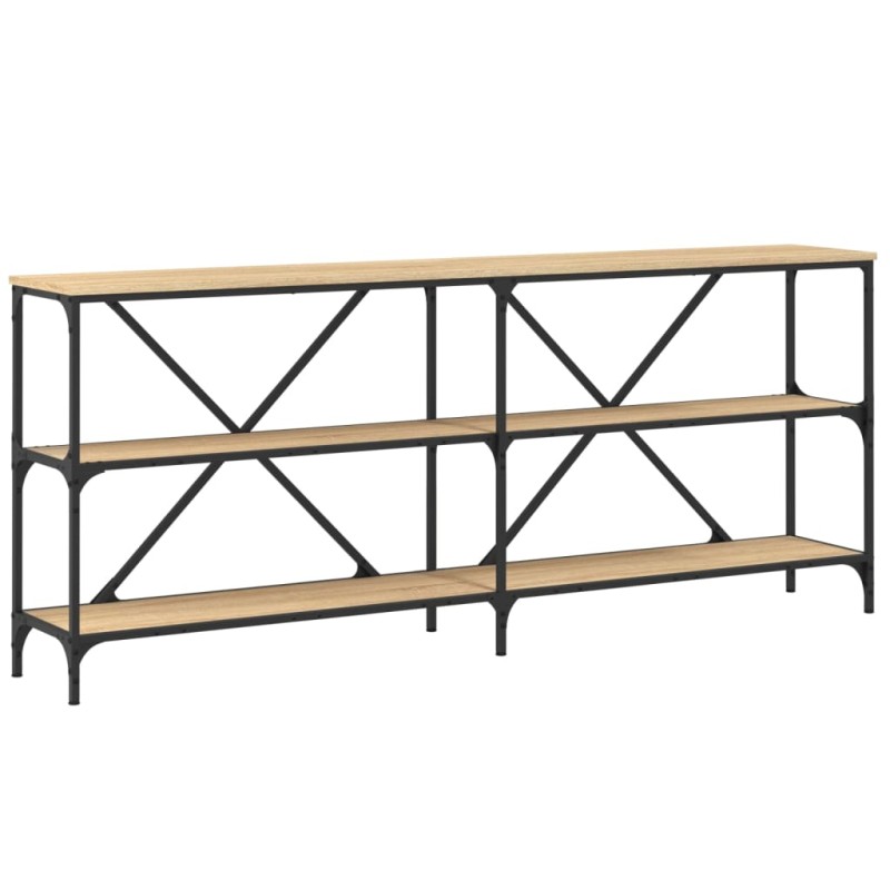 vidaXL Τραπεζάκι Κονσόλα Sonoma Δρυς 180x30x75 εκ. Επεξ. Ξύλο/Σίδηρος