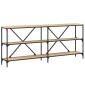 vidaXL Τραπεζάκι Κονσόλα Sonoma Δρυς 180x30x75 εκ. Επεξ. Ξύλο/Σίδηρος