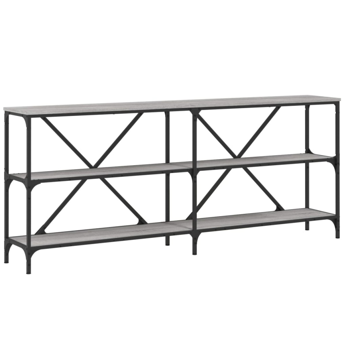 vidaXL Τραπέζι Κονσόλα Γκρι Sonoma 180x30x75 εκ. Επεξ. Ξύλο/Σίδηρος