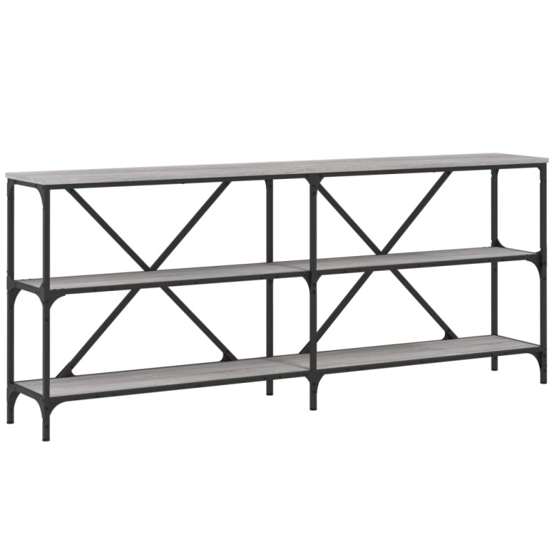 vidaXL Τραπέζι Κονσόλα Γκρι Sonoma 180x30x75 εκ. Επεξ. Ξύλο/Σίδηρος