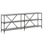 vidaXL Τραπέζι Κονσόλα Γκρι Sonoma 200x30x75 εκ. Επεξ. Ξύλο + Σίδηρος