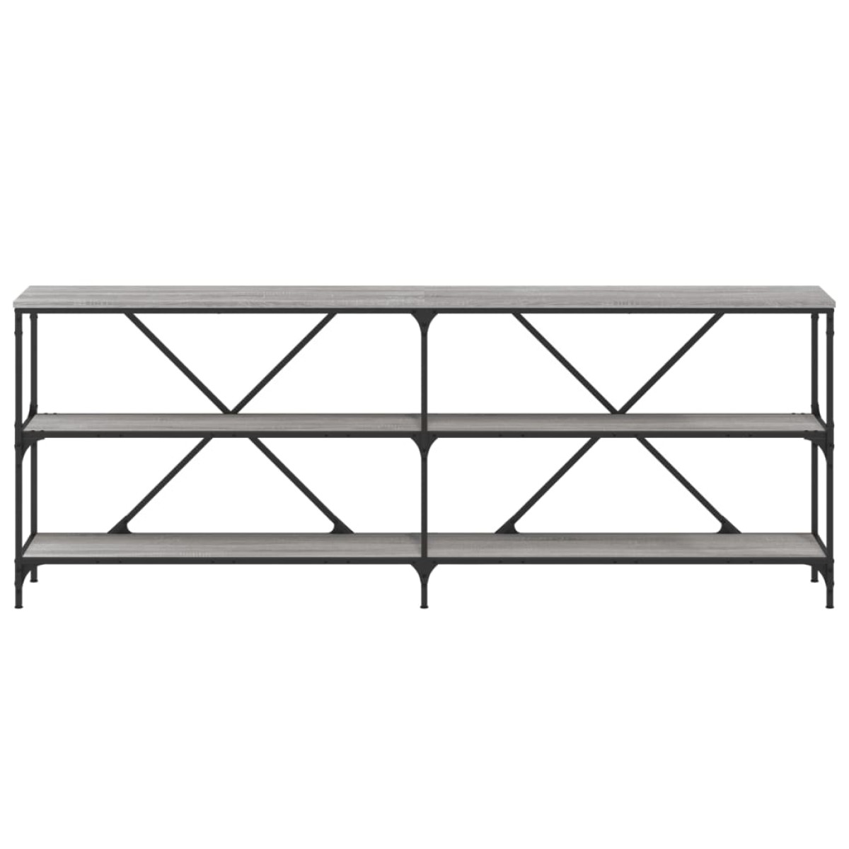 vidaXL Τραπέζι Κονσόλα Γκρι Sonoma 200x30x75 εκ. Επεξ. Ξύλο + Σίδηρος