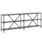 vidaXL Τραπέζι Κονσόλα Γκρι Sonoma 200x30x75 εκ. Επεξ. Ξύλο + Σίδηρος