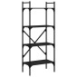 vidaXL Βιβλιοθήκη 4 Επιπέδων Μαύρη 56x31,5x138,5 εκ. Επεξεργ. Ξύλο