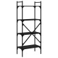 vidaXL Βιβλιοθήκη 4 Επιπέδων Μαύρη 56x31,5x138,5 εκ. Επεξεργ. Ξύλο