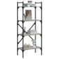 vidaXL Βιβλιοθήκη 4 Επιπέδων Γκρι Sonoma 56x31,5x138,5 εκ. Επεξ. Ξύλο