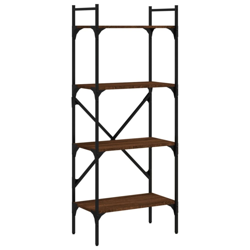 vidaXL Βιβλιοθήκη 4 Επιπέδων Καφέ Δρυς 56x31,5x138,5 εκ. Επεξεργ. Ξύλο